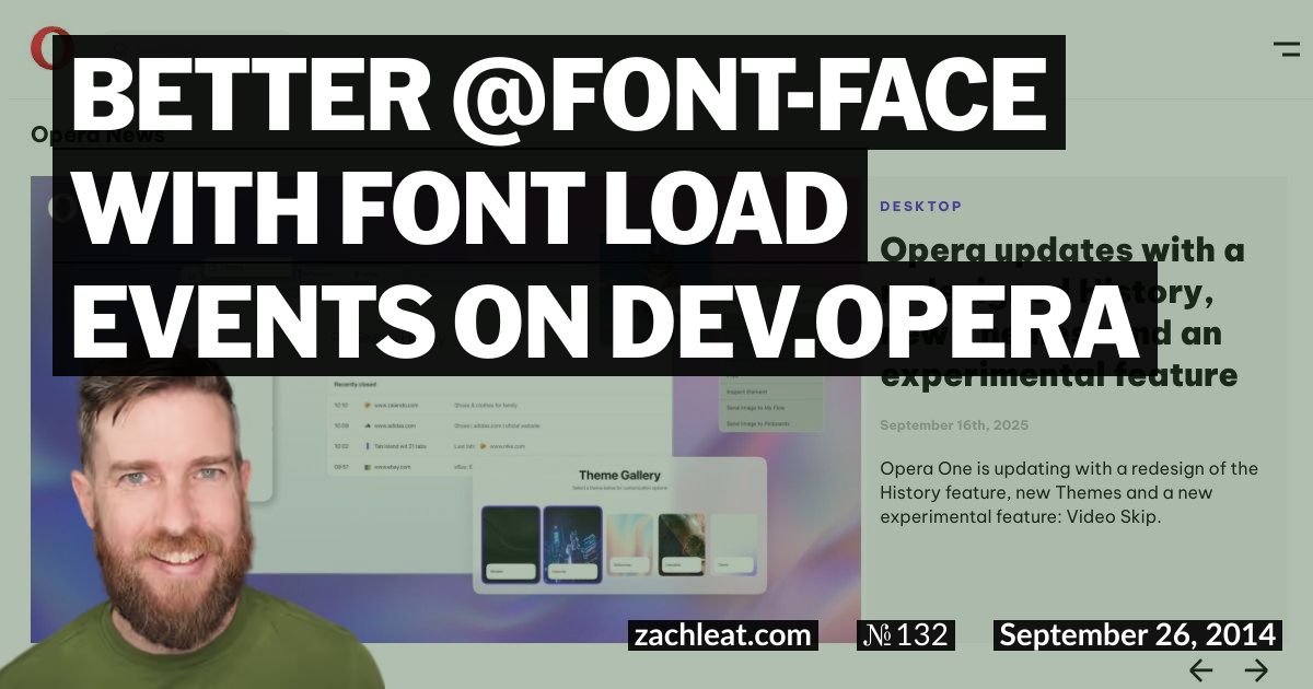 Better @font-face with Font Load Events on Dev.Opera