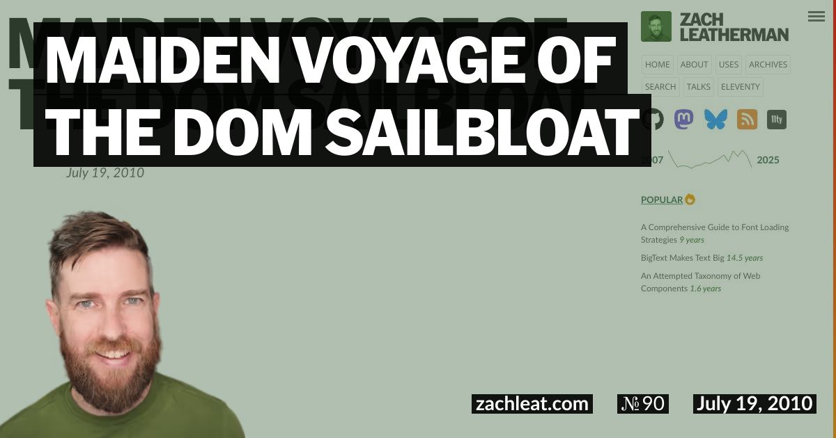 Maiden Voyage of the DOM Sailbloat