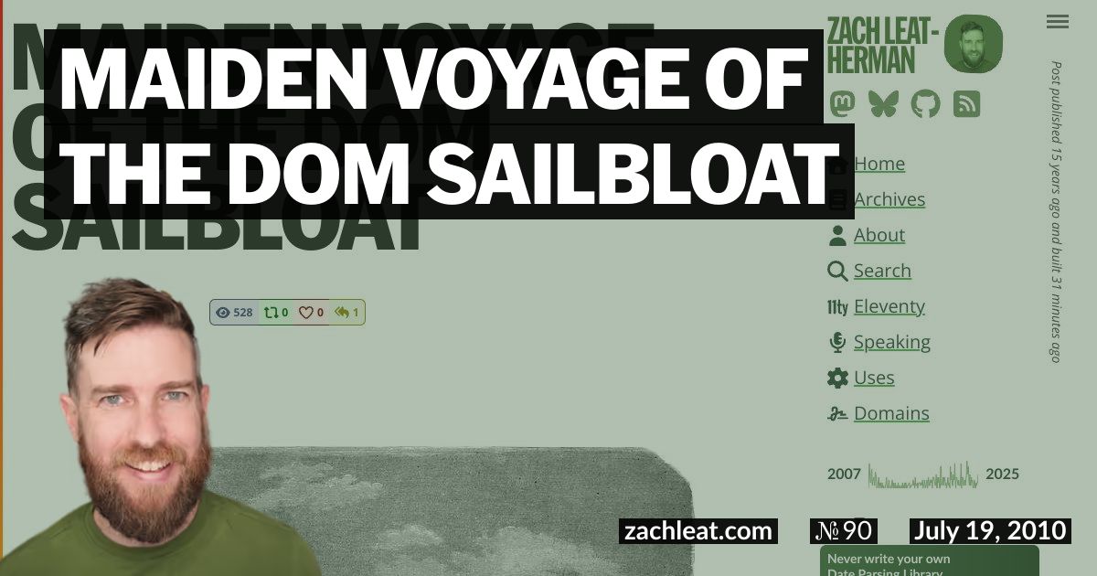 Maiden Voyage of the DOM Sailbloat