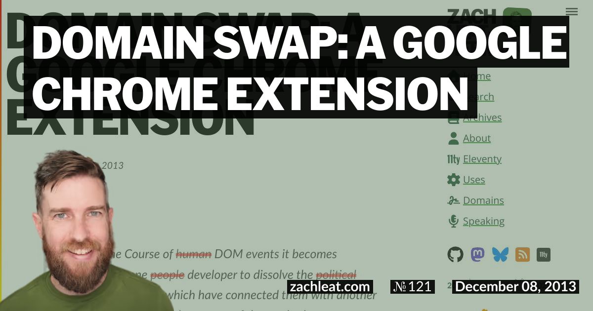 Domain Swap: A Google Chrome Extension