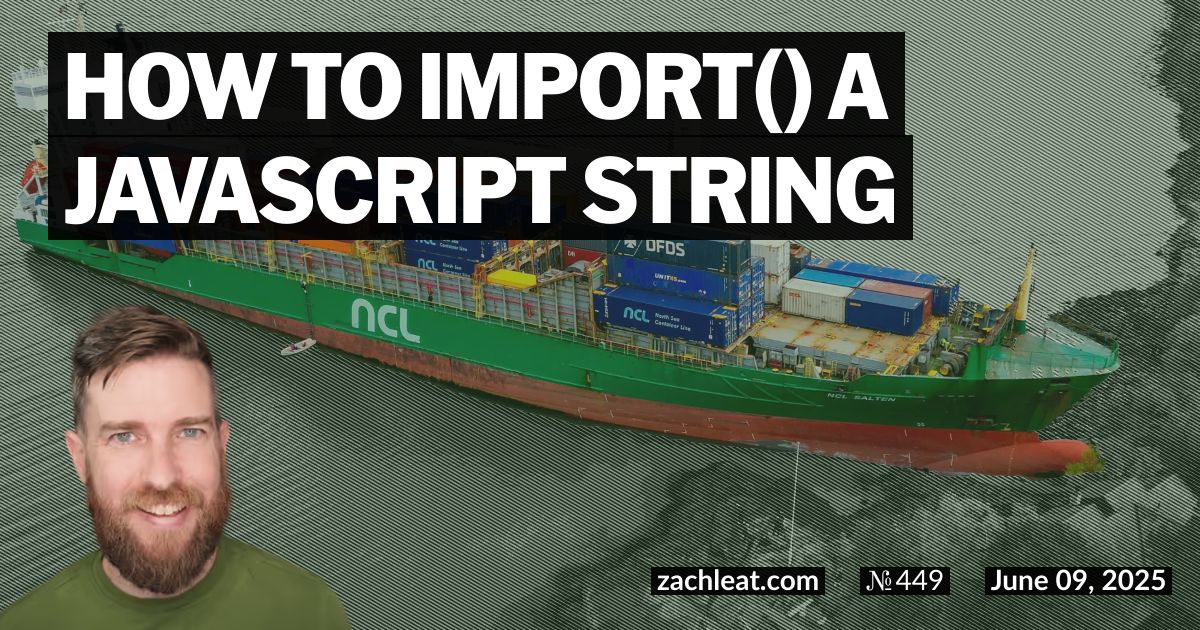 How to import() a JavaScript String