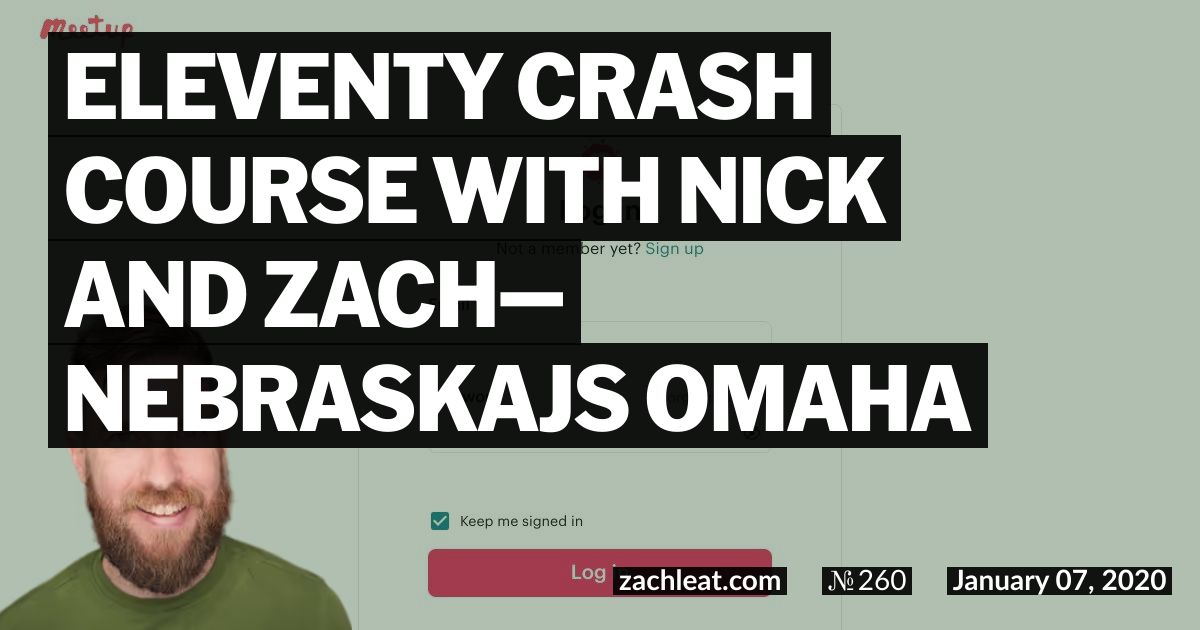 Eleventy Crash Course with Nick and Zach—NebraskaJS Omaha