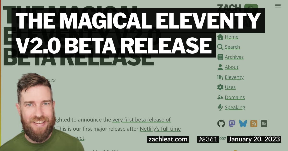 The Magical Eleventy v2.0 Beta Release