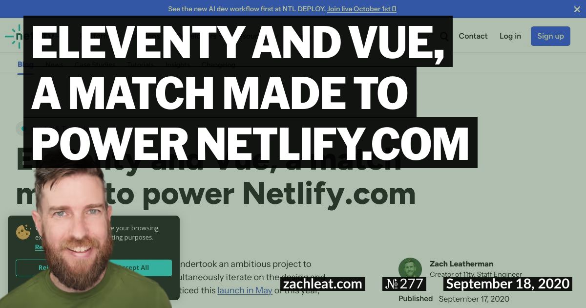 Eleventy and Vue, a match made to power Netlify.com