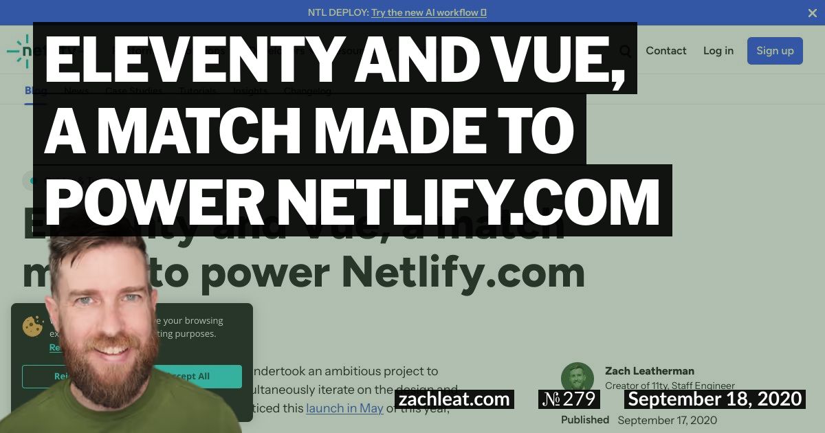 Eleventy and Vue, a match made to power Netlify.com
