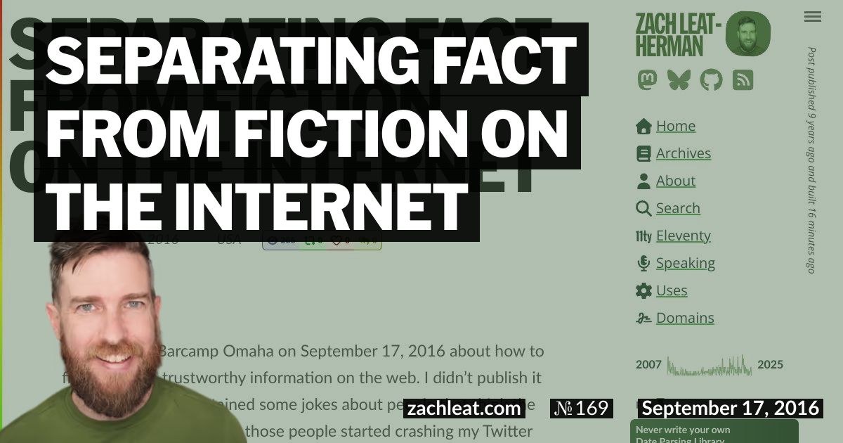 Separating Fact from Fiction on the Internet