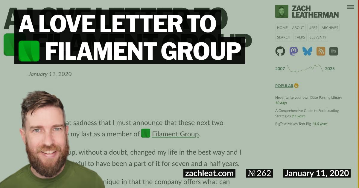 A Love Letter to Filament Group