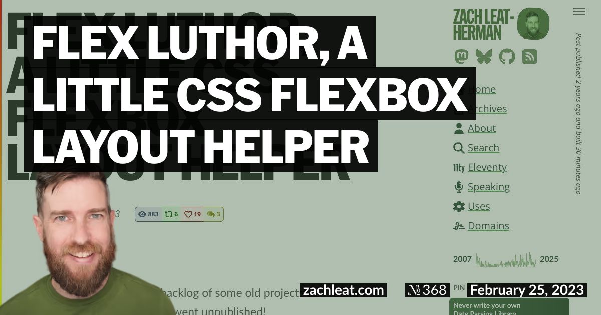 Flex Luthor, a Little CSS Flexbox Layout Helper