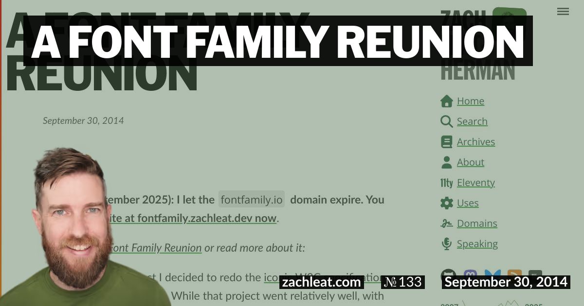 A Font Family Reunion