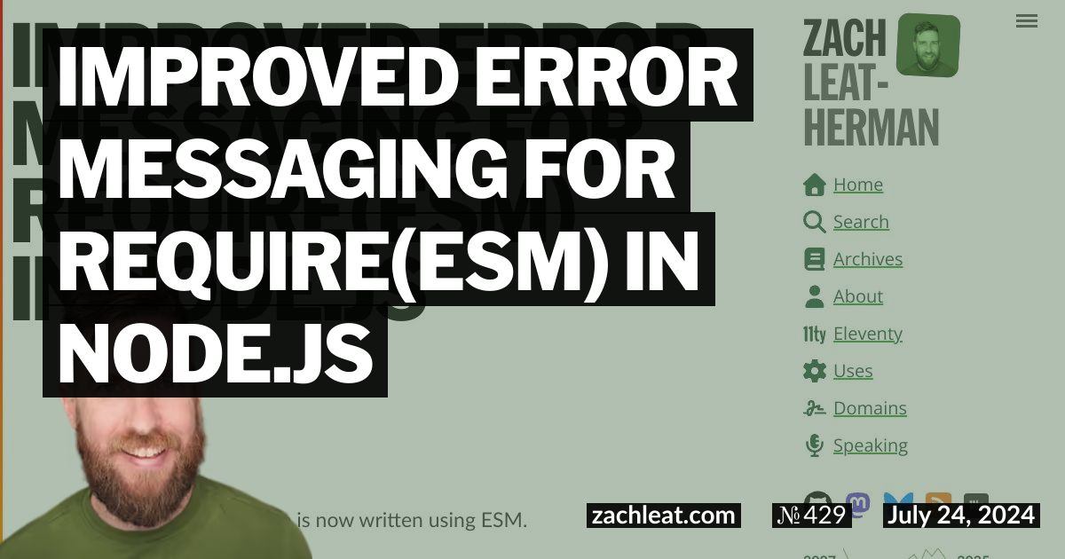 Improved error messaging for require(ESM) in Node.js