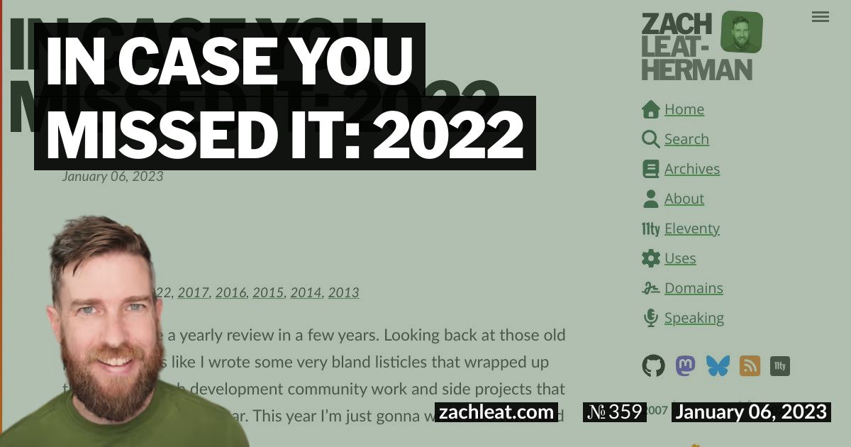 In Case You Missed It: 2022