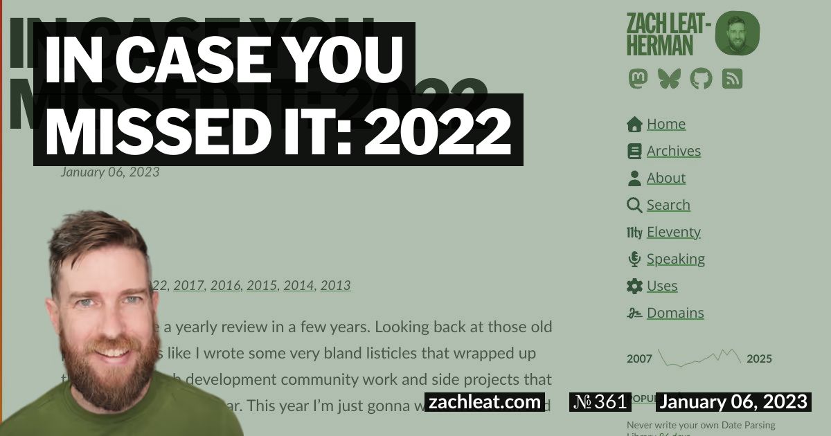 In Case You Missed It: 2022