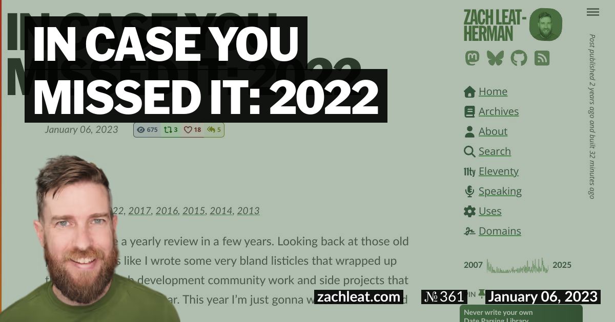In Case You Missed It: 2022