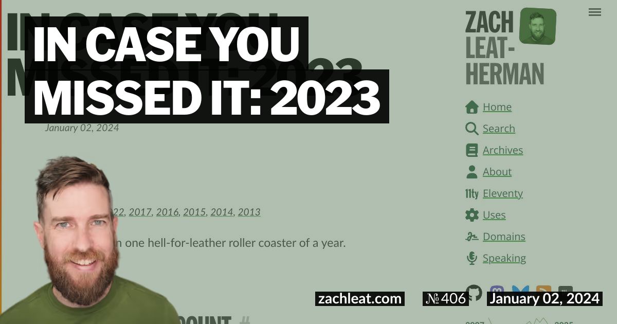 In Case You Missed It: 2023