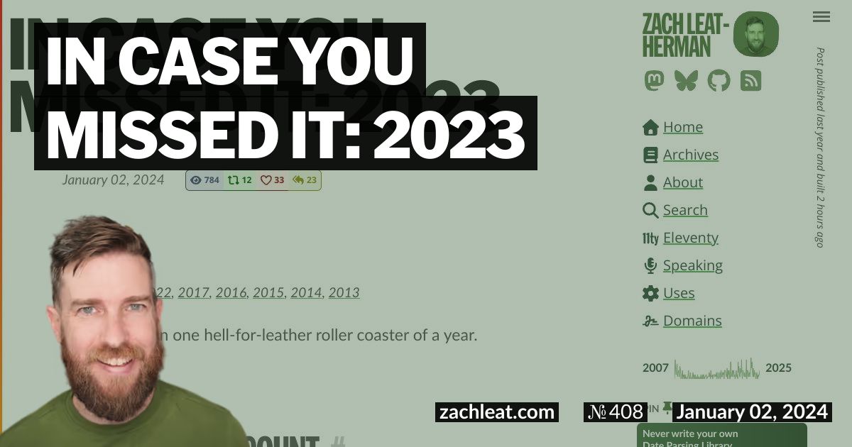 In Case You Missed It: 2023