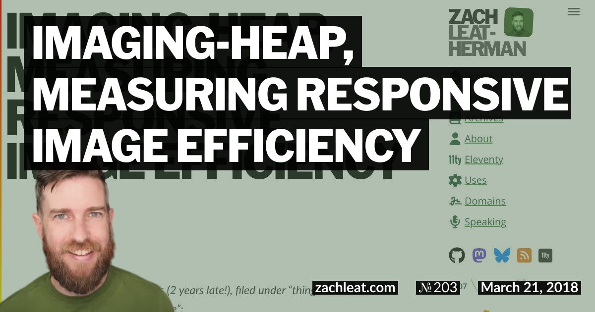imaging-heap, Measuring Responsive Image Efficiency