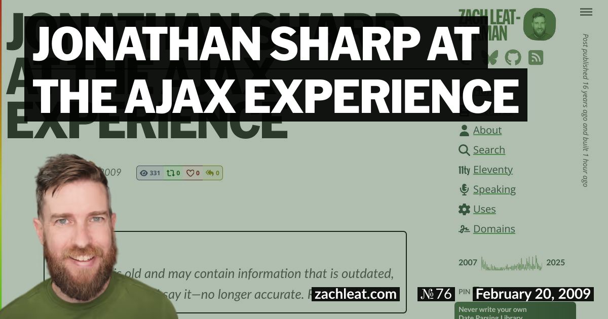 Jonathan Sharp at The Ajax Experience