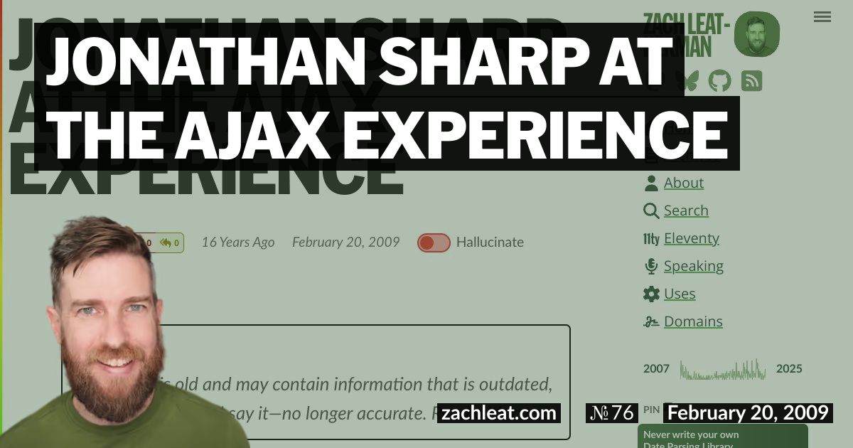 Jonathan Sharp at The Ajax Experience