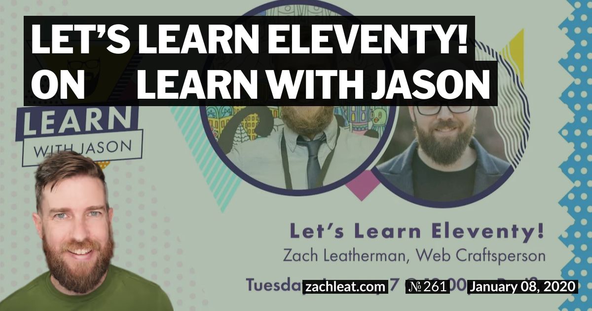 Let’s Learn Eleventy!—Learn With Jason