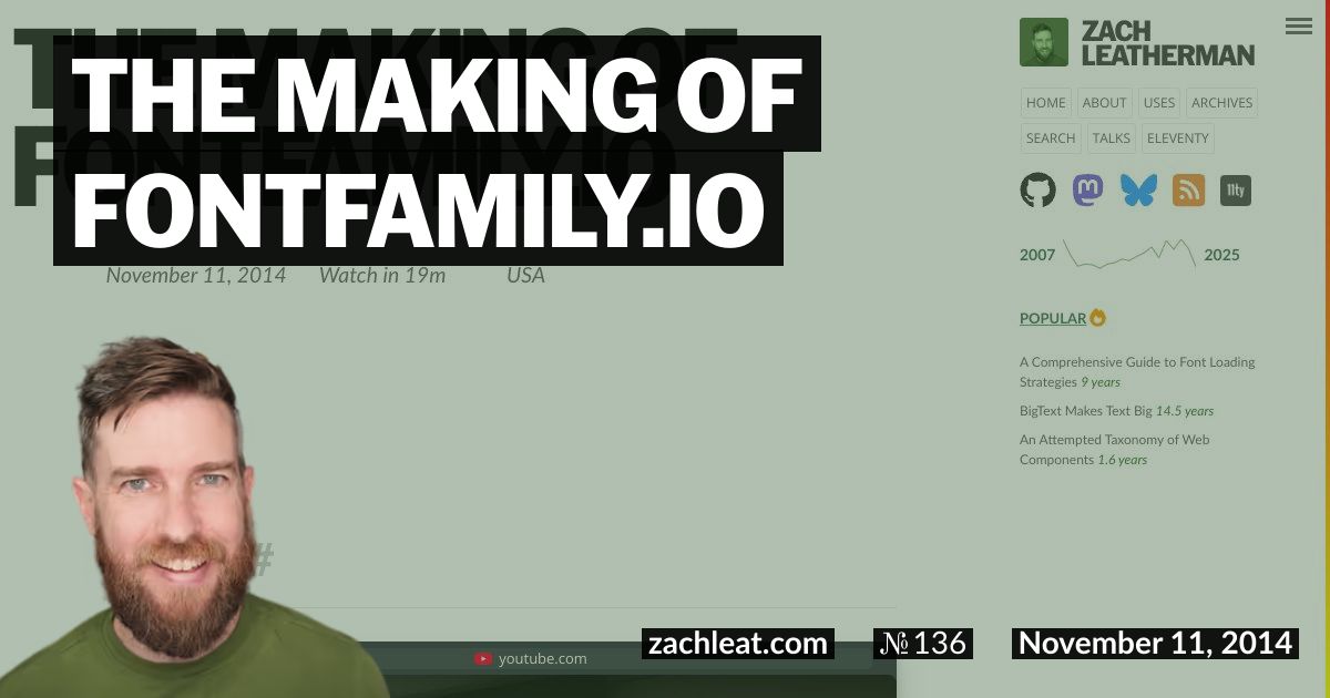 The Making of fontfamily.io