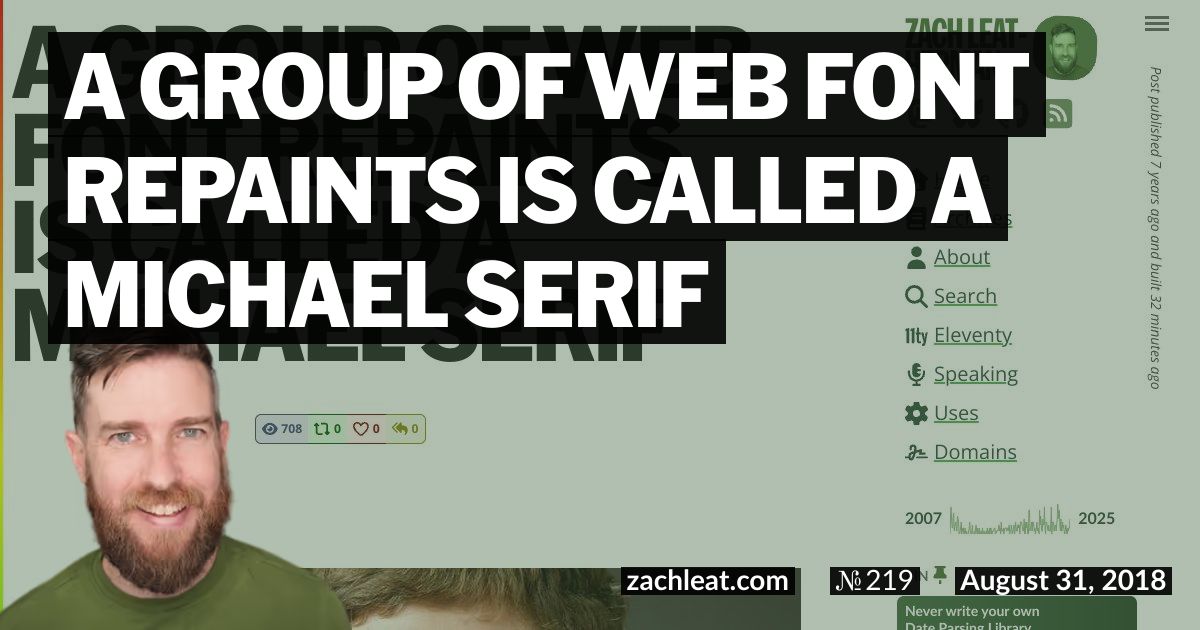 A Group of Web Font Repaints is called a Michael Serif