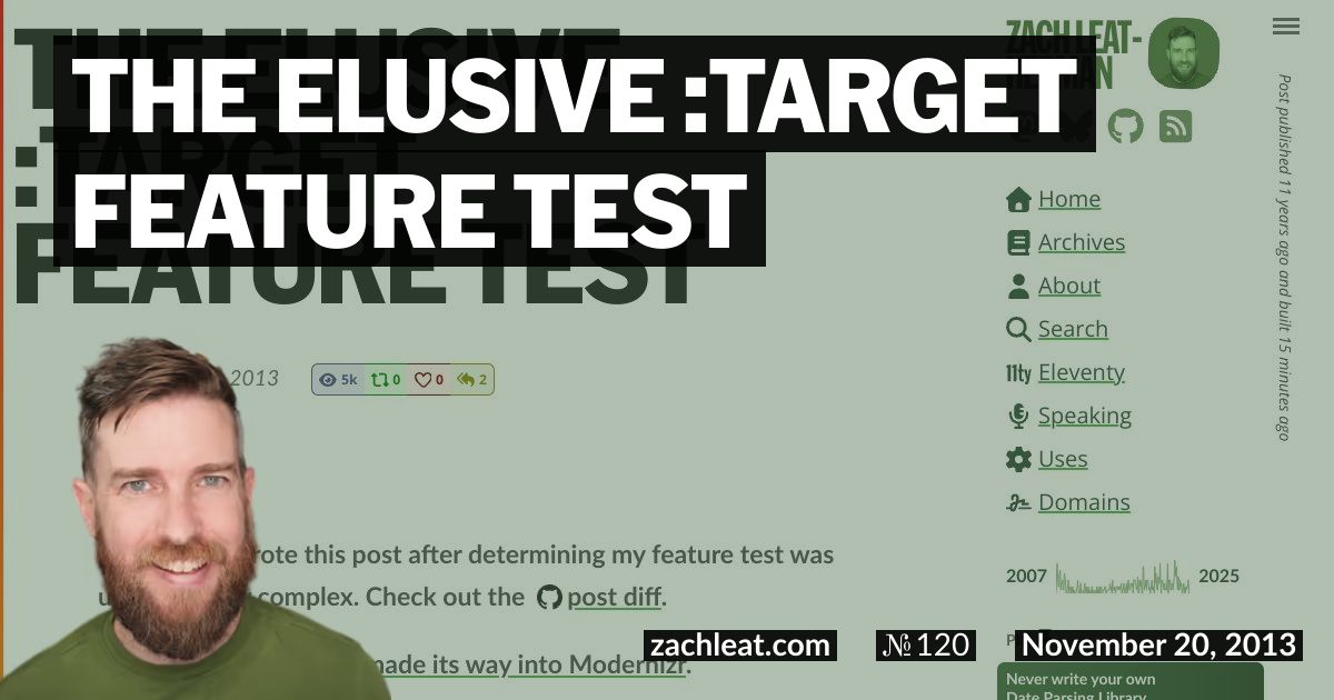 The Elusive :target Feature Test