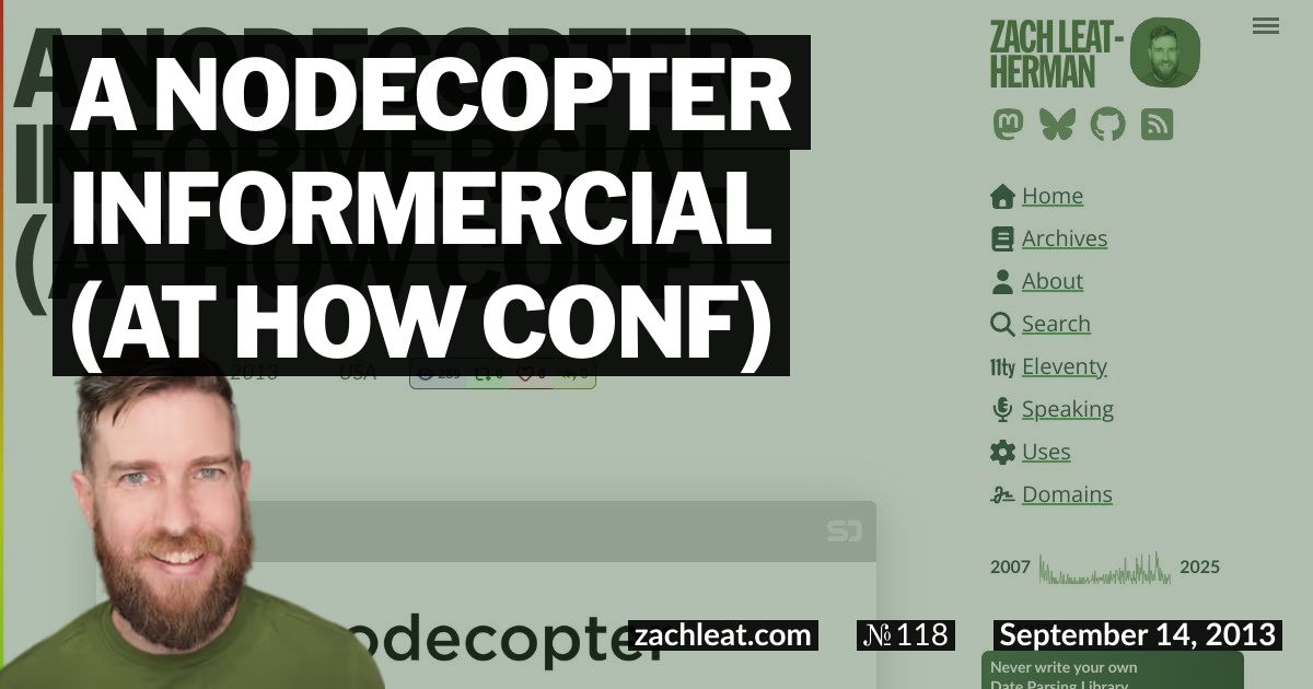 A Nodecopter Informercial (at HOW Conf)