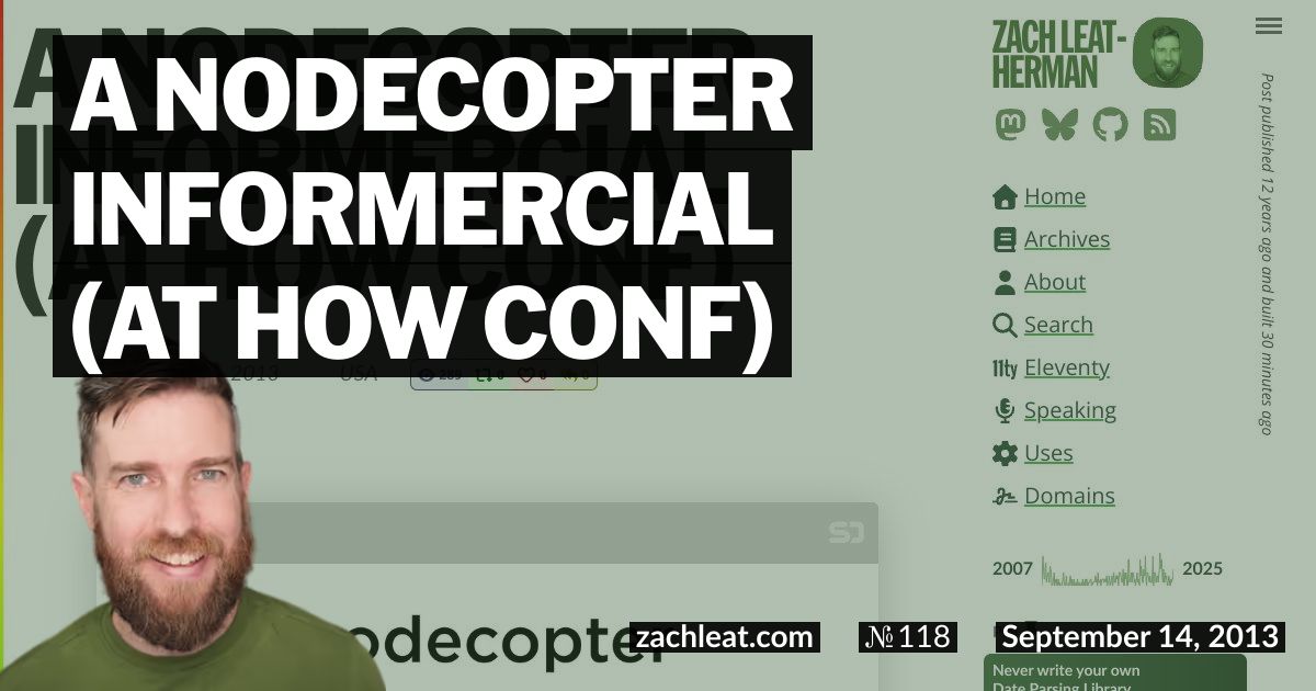 A Nodecopter Informercial (at HOW Conf)