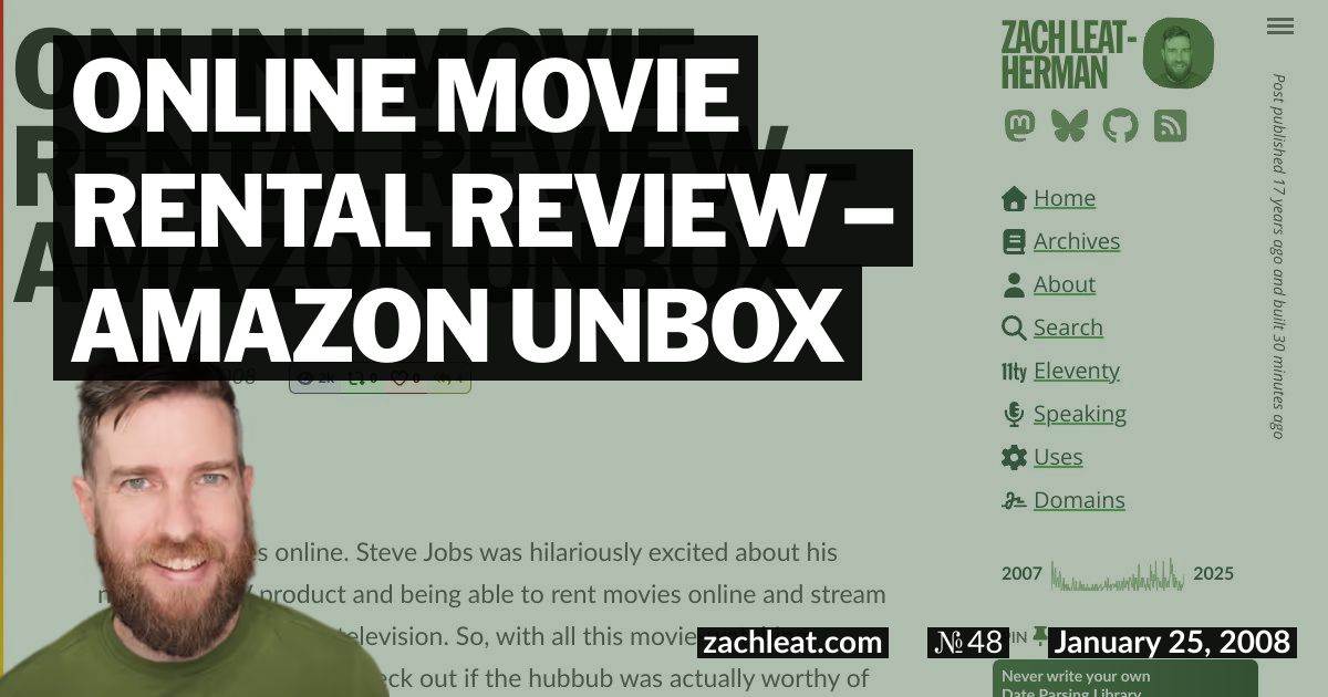 Online Movie Rental Review – Amazon Unbox
