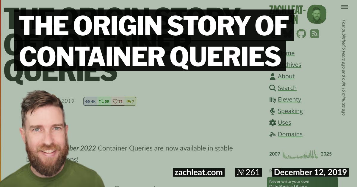 The Origin Story of Container Queries
