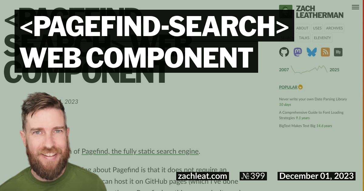pagefind-search Web Component