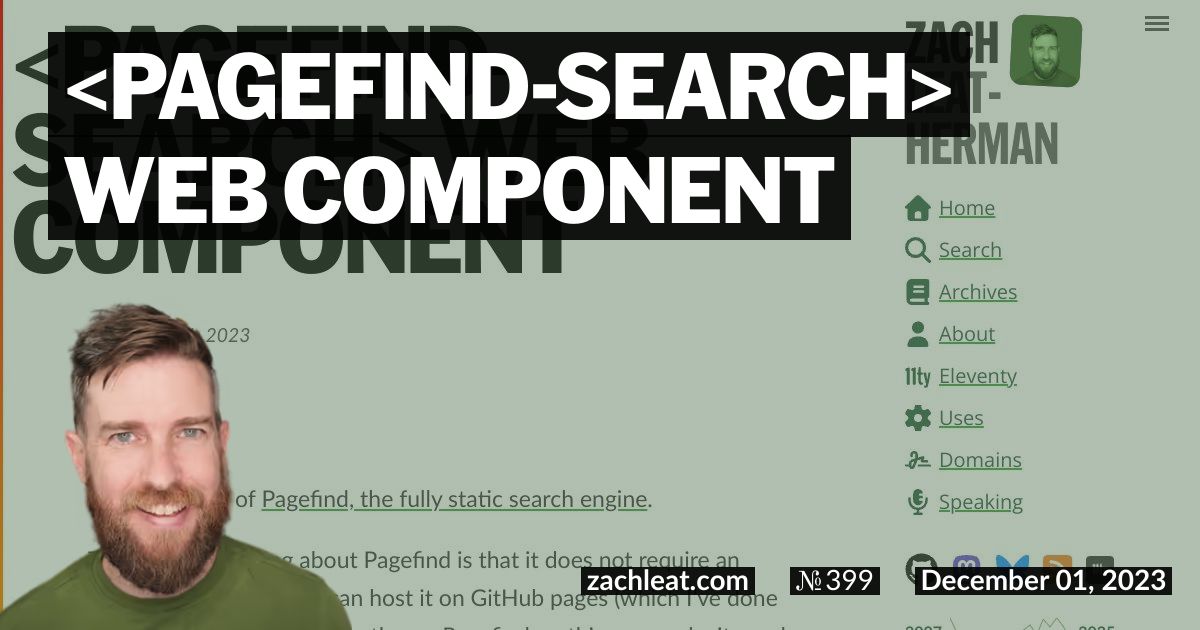 pagefind-search Web Component