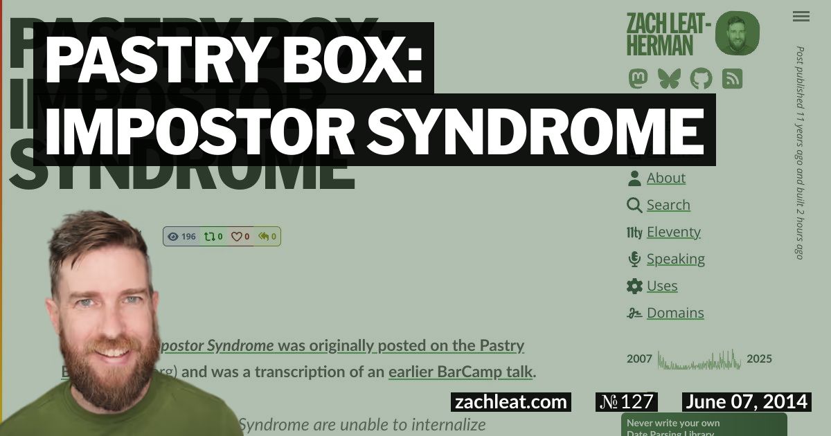 Pastry Box: Impostor Syndrome