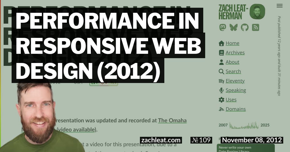 Performance in Responsive Web Design (2012)