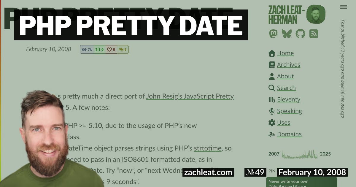 PHP Pretty Date