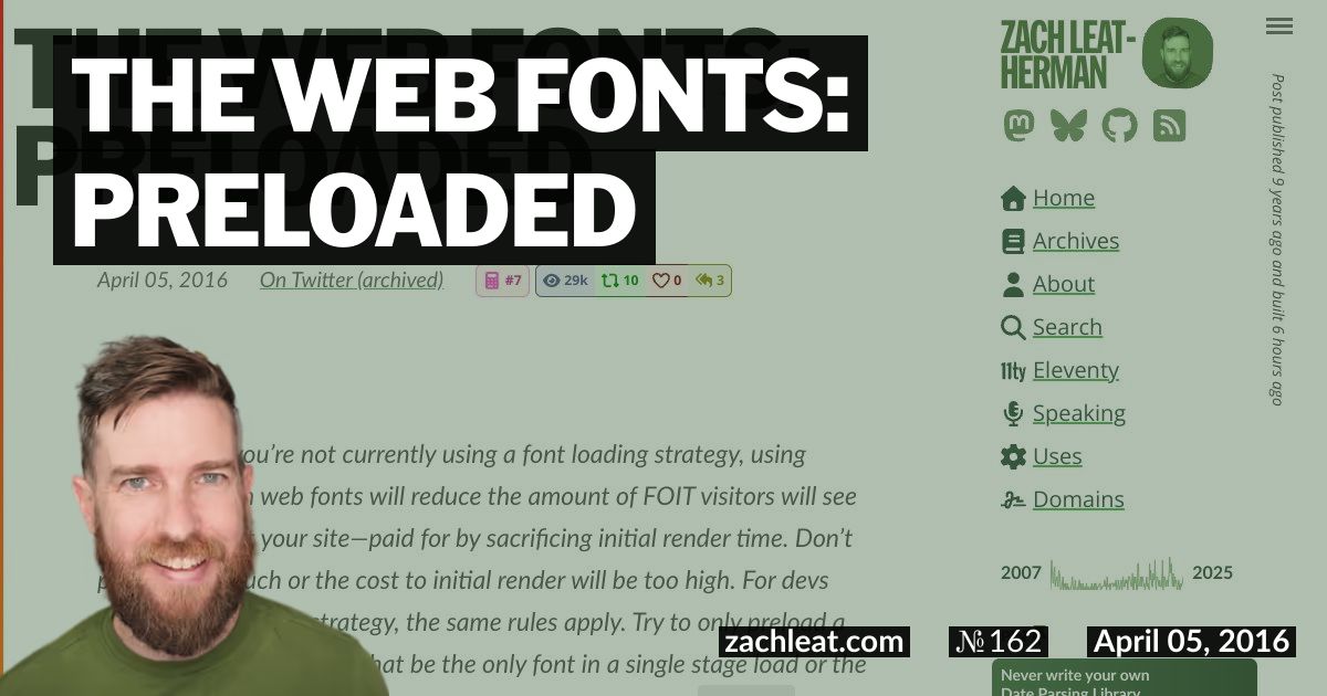 The Web Fonts: Preloaded