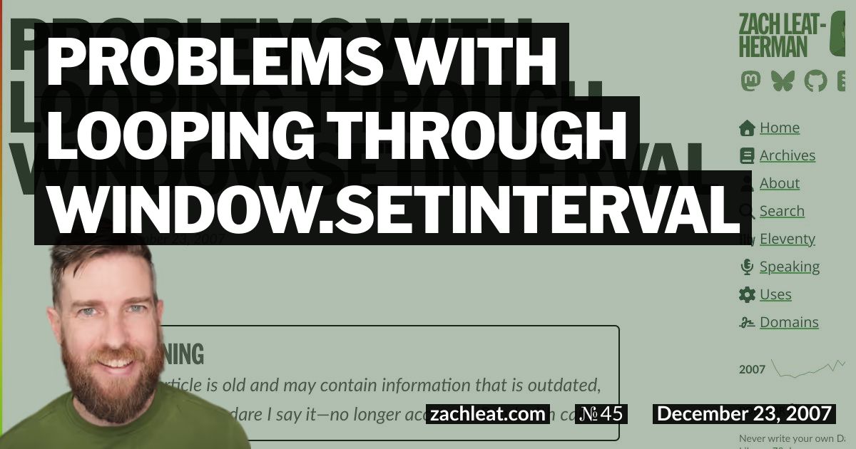 Problems with Looping through window.setInterval