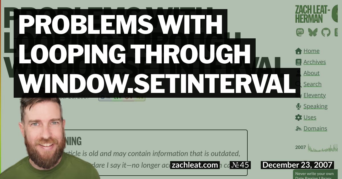 Problems with Looping through window.setInterval