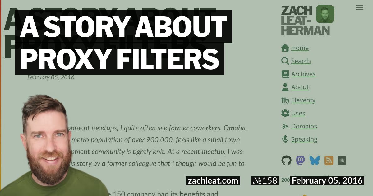 A Story About Proxy Filters
