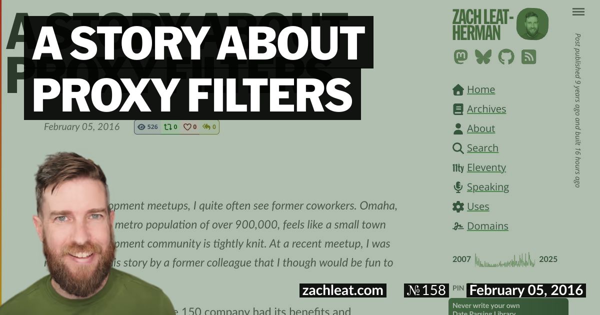 A Story About Proxy Filters