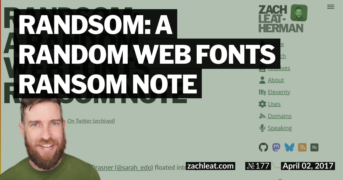 Randsom: A Random Web Fonts Ransom Note
