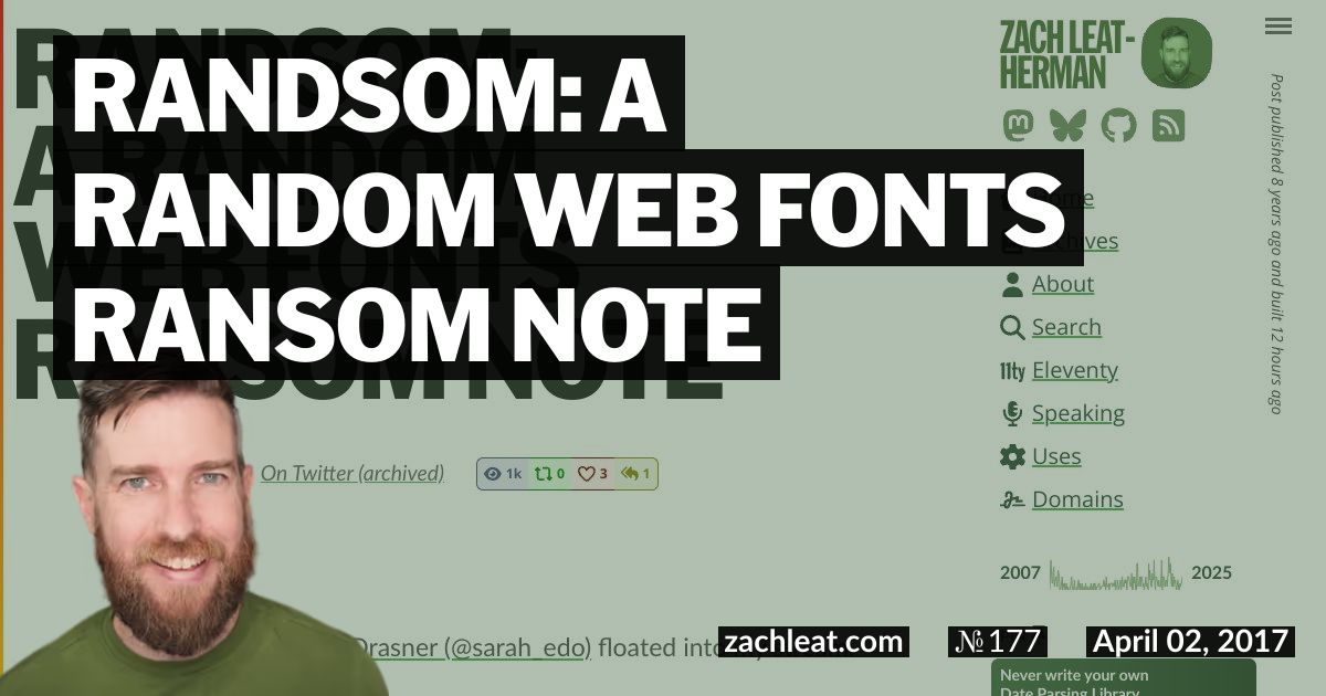 Randsom: A Random Web Fonts Ransom Note