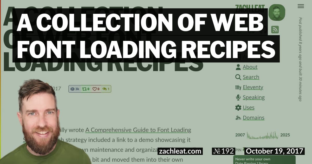 A Collection of Web Font Loading Recipes