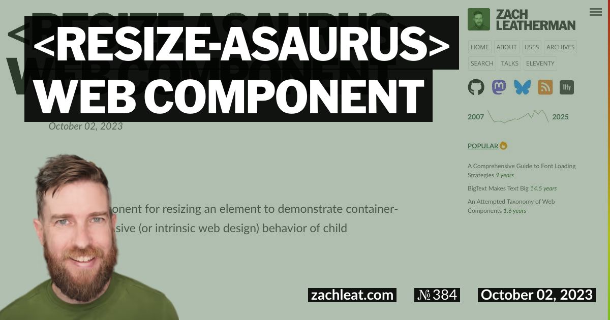 resize-asaurus Web Component
