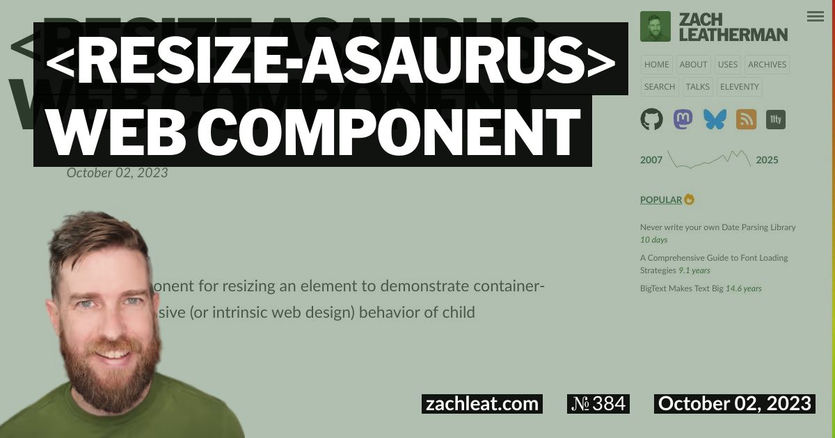 resize-asaurus Web Component