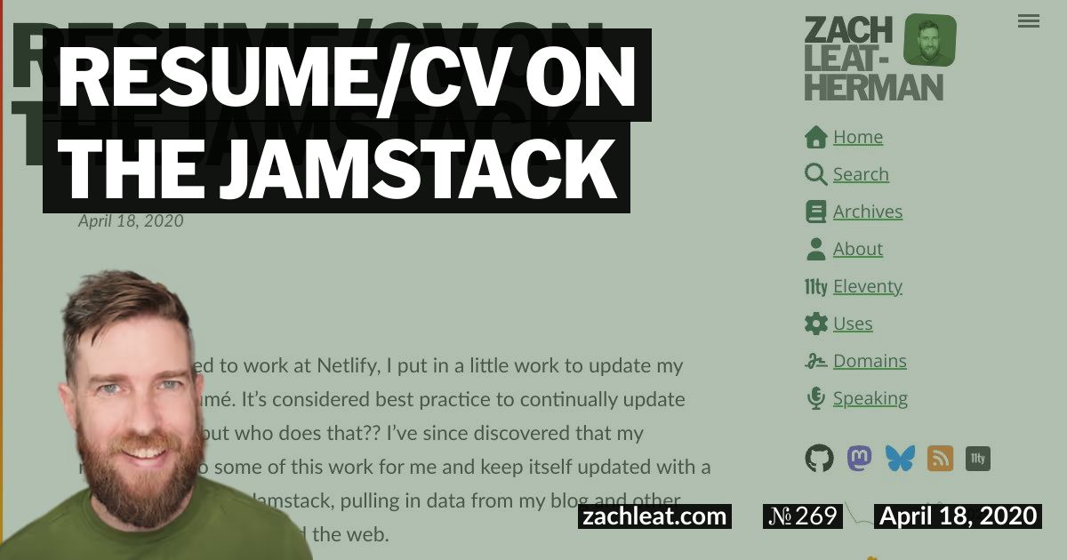 Resume/CV on the Jamstack