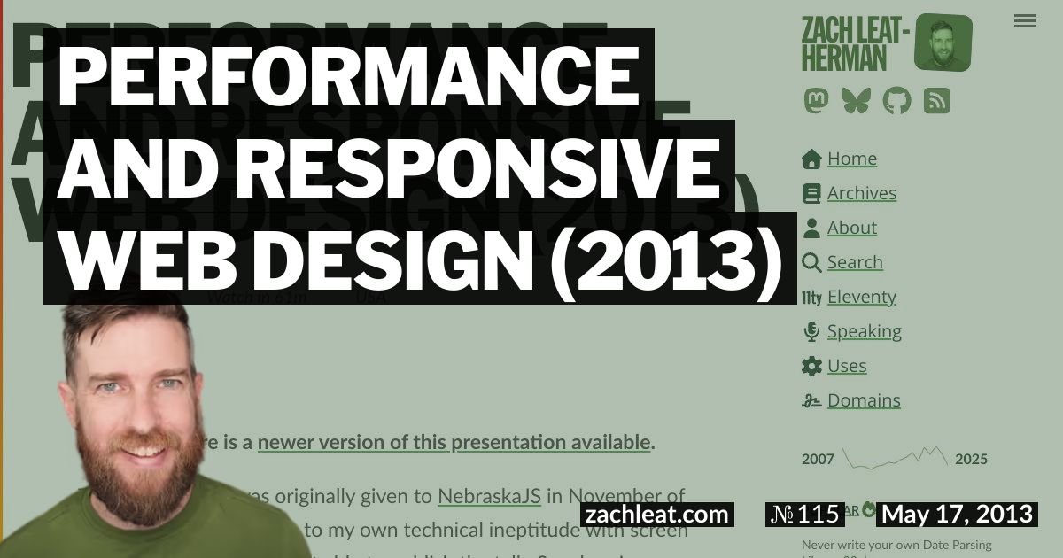 Performance and Responsive Web Design (2013)