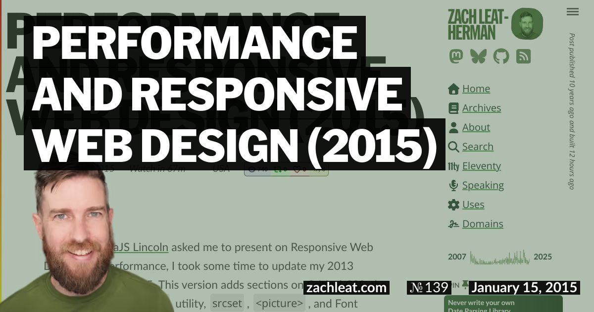 Performance and Responsive Web Design (2015)