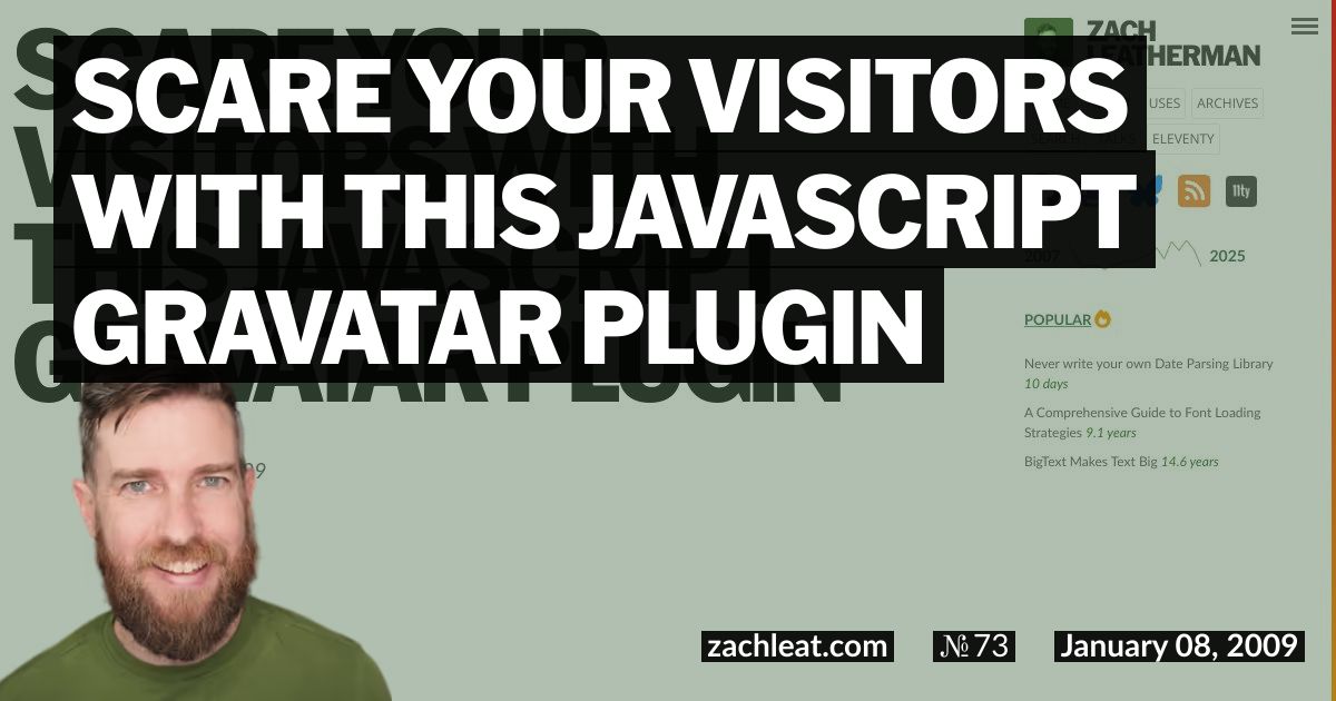 Scare Your Visitors with this JavaScript Gravatar Plugin