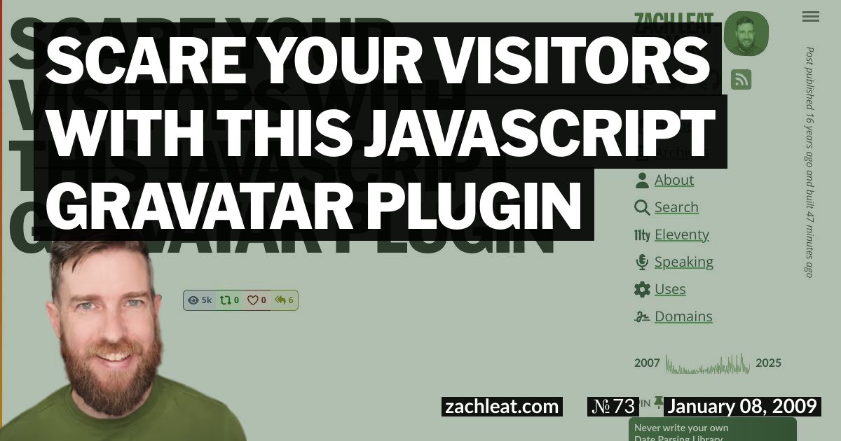 Scare Your Visitors with this JavaScript Gravatar Plugin